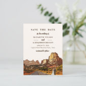 Capitol Reef NP Utah Woestijn Waterverf Bruiloft Briefkaart (Staand voorkant)