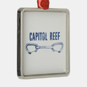 Capitol Reef Rock-klimmer Metalen Ornament (Rechts)