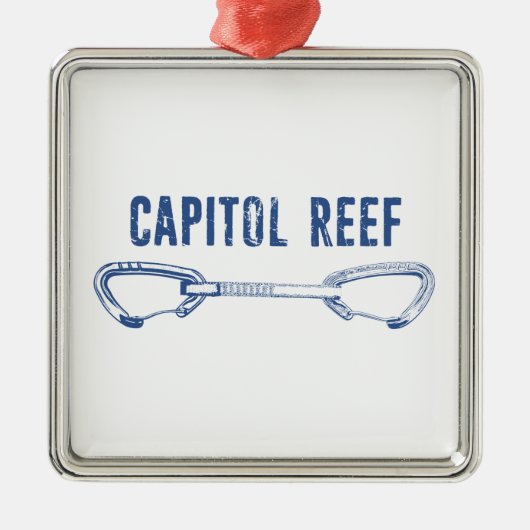 Capitol Reef Rock-klimmer Metalen Ornament (Voorkant)