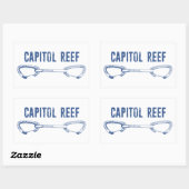 Capitol Reef Rock-klimmer Rechthoekige Sticker (Vel)