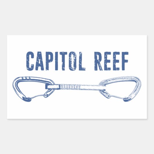 Capitol Reef Rock-klimmer Rechthoekige Sticker (Voorkant)