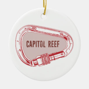 Capitol rif klimmer van karabiner keramisch ornament