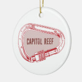 Capitol rif klimmer van karabiner keramisch ornament (Links)