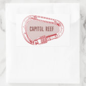 Capitol rif klimmer van karabiner rechthoekige sticker (Tas)