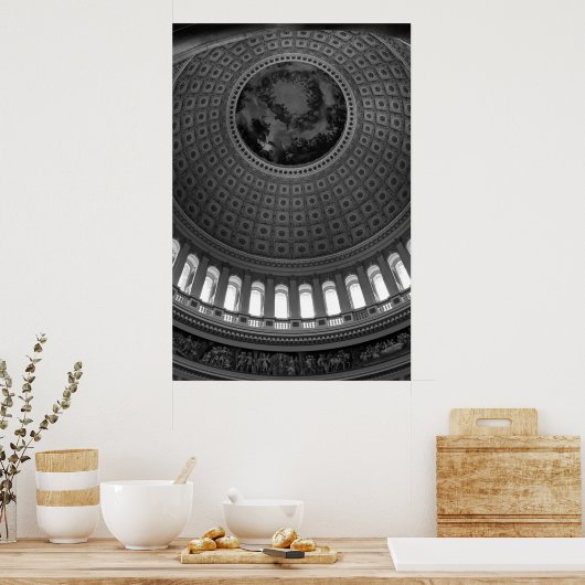 Capitol Rotunda B&W Poster (Keuken)
