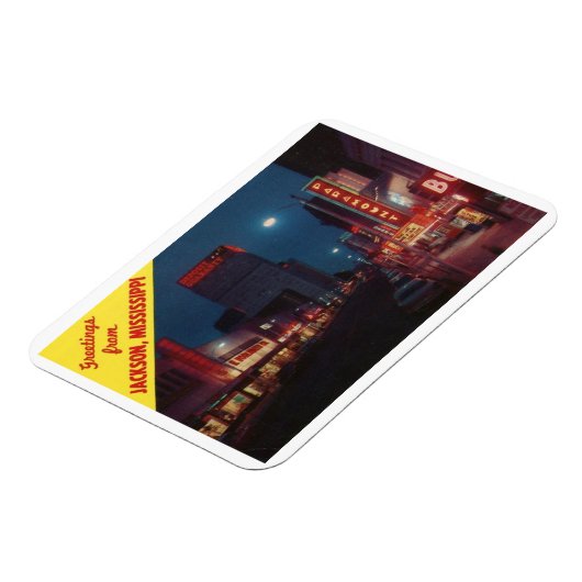 Capitol St. at Night, Jackson MS Magneet (Linkerzijde)