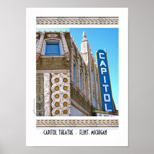 Capitol Theater - Flint, Michigan Poster (Voorkant)