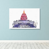 Capitol Verenigde Staten Canvas Afdruk (Insitu (Houten vloer))