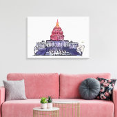 Capitol Verenigde Staten Canvas Afdruk (Insitu (Woonkamer))