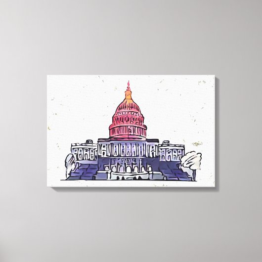 Capitol Verenigde Staten Canvas Afdruk (Voorkant)