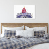 Capitol Verenigde Staten Canvas Afdruk (Insitu (Slaapkamer))