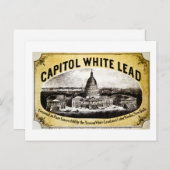 Capitol White Lead 1866 Briefkaart (Voorkant / Achterkant)