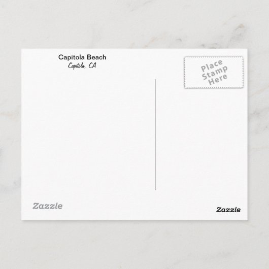 Capitola Beach Briefkaart (Achterkant)