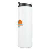 Capitola Beach California Sun Palmbomen Thermosbeker (Geroteerd rechts)