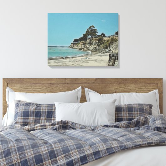 Capitola Beach Canvas Print (Insitu (Slaapkamer))