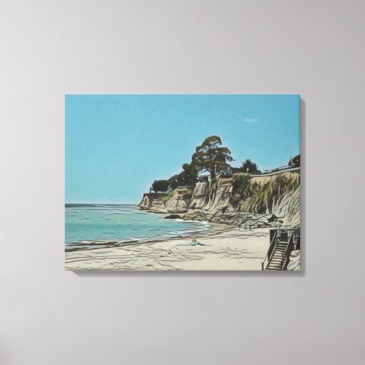 Capitola Beach Canvas Print (Voorkant)