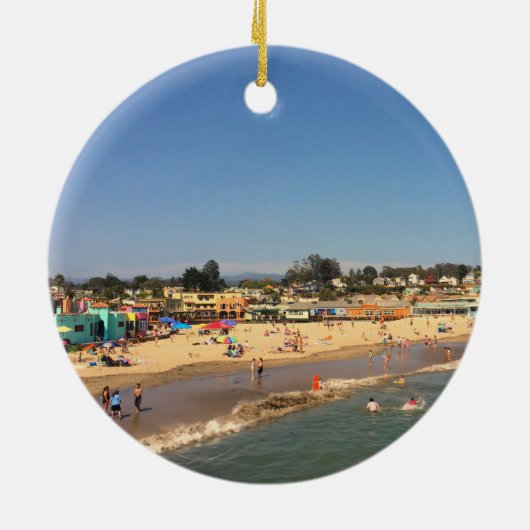 Capitola, CA kerstversiering Keramisch Ornament (Achterkant)