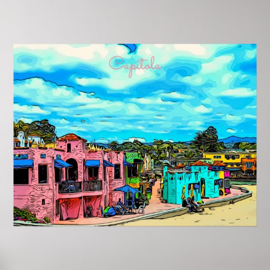 Capitola Cacitas California Coast Poster (Voorkant)