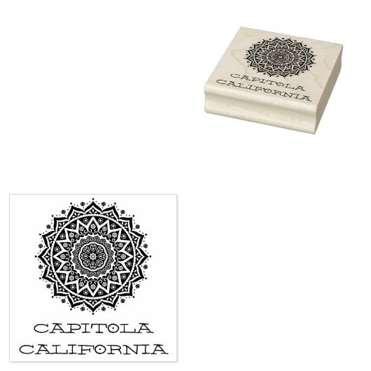 Capitola California mandala Rubberstempel (Gestempeld)