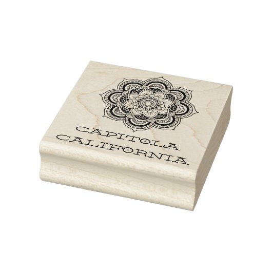 Capitola California Mandala Rubberstempel (Stempel)