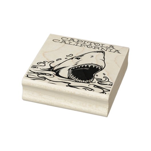 Capitola California Shark Rubber Stamp Rubberstempel (Stempel)