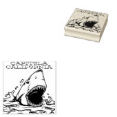 Capitola California Shark Rubber Stamp Rubberstempel (Gestempeld)