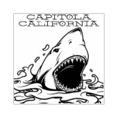 Capitola California Shark Rubber Stamp Rubberstempel (Afrduk)
