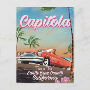 Capitola Californië vintage reisposter Briefkaart