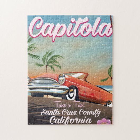 Capitola Californië vintage reisposter Legpuzzel (Verticaal)
