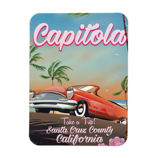 Capitola Californië vintage reisposter Magneet (Verticaal)