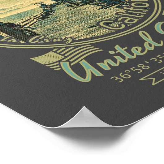 CAPITOLA SANTA CRUZ CALIFORNIA - CAPITOLA WHARF POSTER (Hoek)