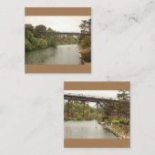 Capitola schilderachtig waterweg en brug vierkante visitekaartje (Voorkant / Achterkant)