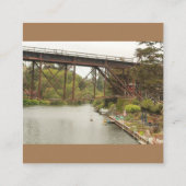 Capitola schilderachtig waterweg en brug vierkante visitekaartje (Achterkant)