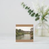 Capitola schilderachtig waterweg en brug vierkante visitekaartje (Staand voorkant)