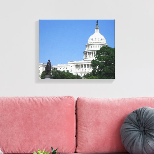 Capitolgebouw in Washington DC Canvas Afdruk (Insitu (Woonkamer))