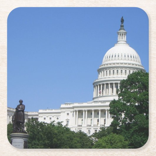 Capitolgebouw in Washington DC Kartonnen Onderzetters (Voorkant)