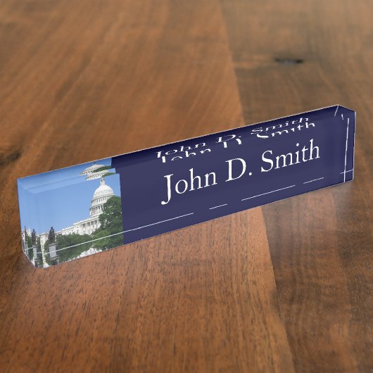 Capitolgebouw in Washington DC Naambordje (Zijkant)