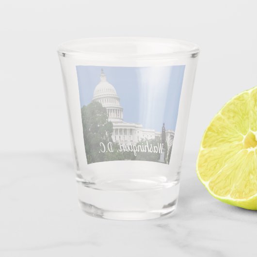 Capitolgebouw in Washington DC Shot Glas (Achterkant)