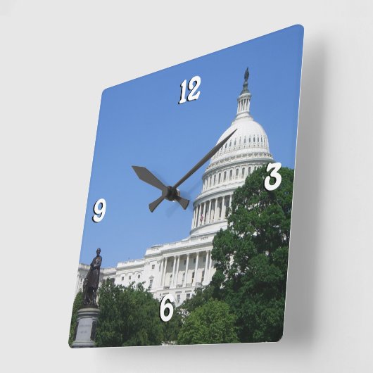 Capitolgebouw in Washington DC Vierkante Klok (Hoek)