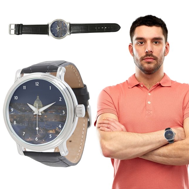 Capitolgebouw Verenigde Staten bij nacht Horloge (United States Capitol Building at Night Watch)