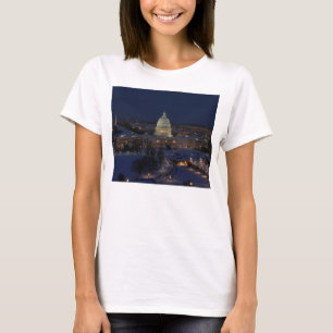 Capitolgebouw Verenigde Staten bij nacht T-shirt