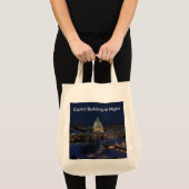 Capitolgebouw Verenigde Staten bij nacht Tote Bag (Voorkant (product))