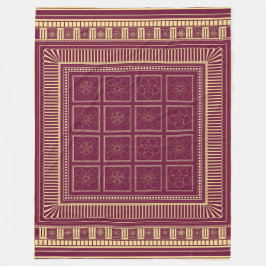 Capitoline Bloom: Etrusco-Roman Fleece Blanket