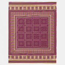 Capitoline Bloom: Etrusco-Romeinse fleece deken