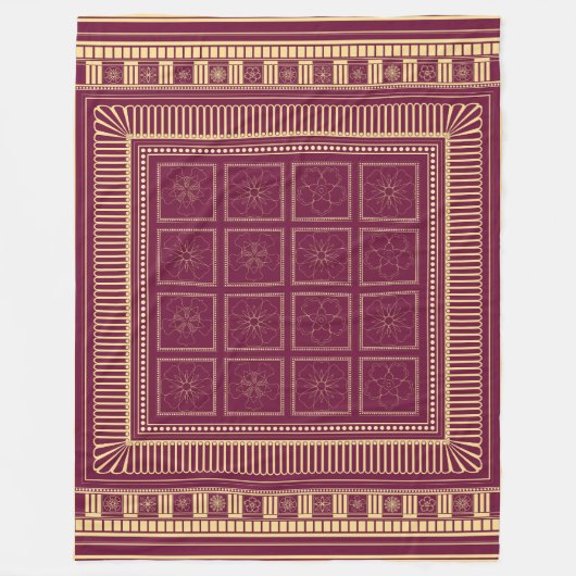 Capitoline Bloom: Etrusco-Romeinse fleece deken (Voorkant)
