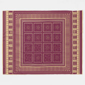 Capitoline Bloom: Etrusco-Romeinse fleece deken (Voorkant (Horizontaal))