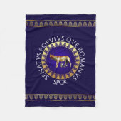 Capitoline Wolf Fleece Deken (Voorkant)