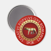 Capitoline Wolf Magneet (Voorkant / Achterkant)