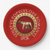 Capitoline Wolf Papieren Bordje (Voorkant)