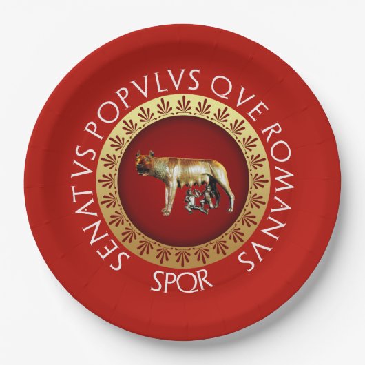 Capitoline Wolf Papieren Bordje (Voorkant)